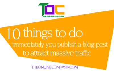 10 things you need to do immediately you publish a blog post