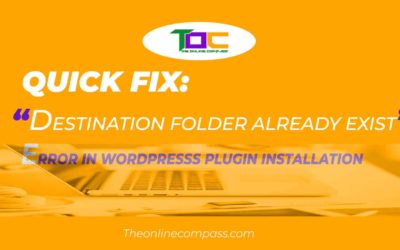 How to fix destination folder already exist error in WordPress