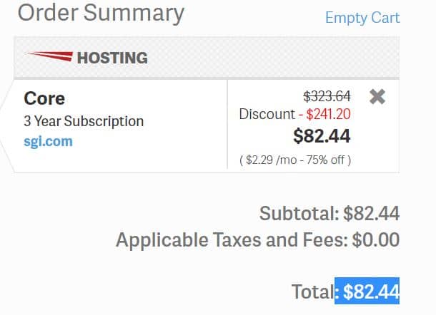 Inmotion web hosting pricing options
