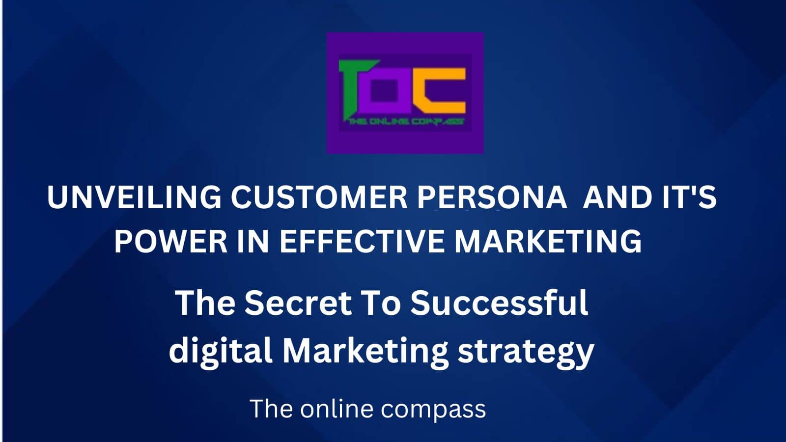 what customer persona is in marketing