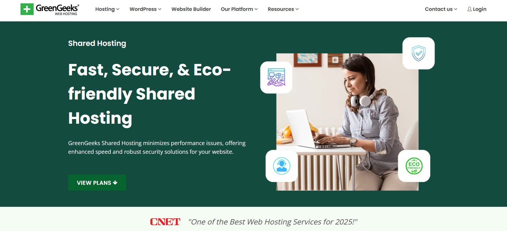 GreenGeeks eco-friendly web hosting dashboard 2026