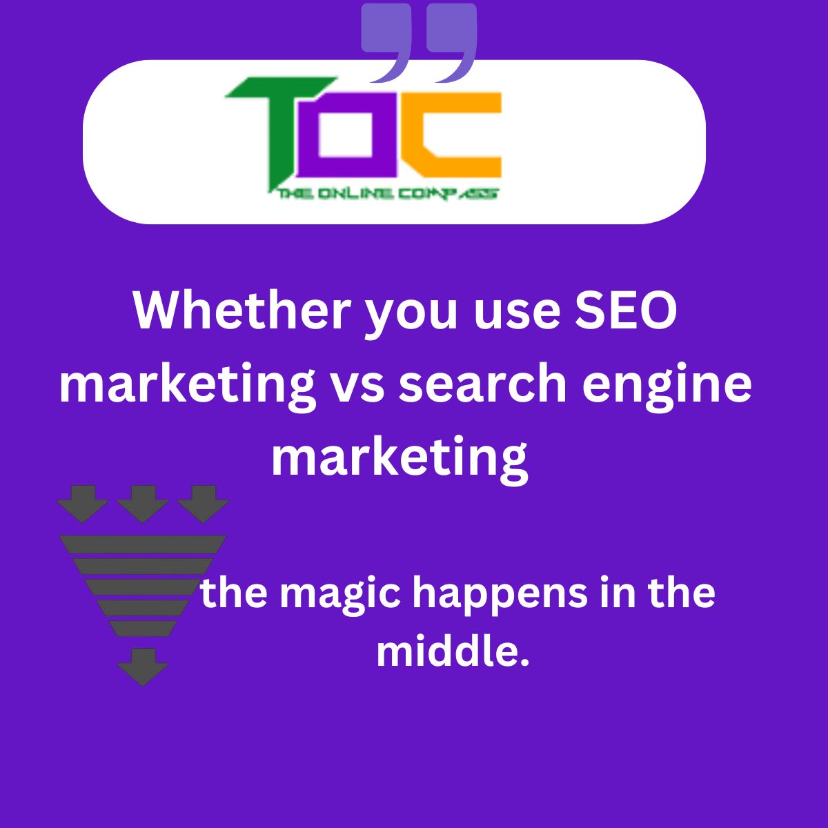 seo marketing vs search engine marketing(1) SEO marketing vs search engine marketing, the magic happens in the middle.