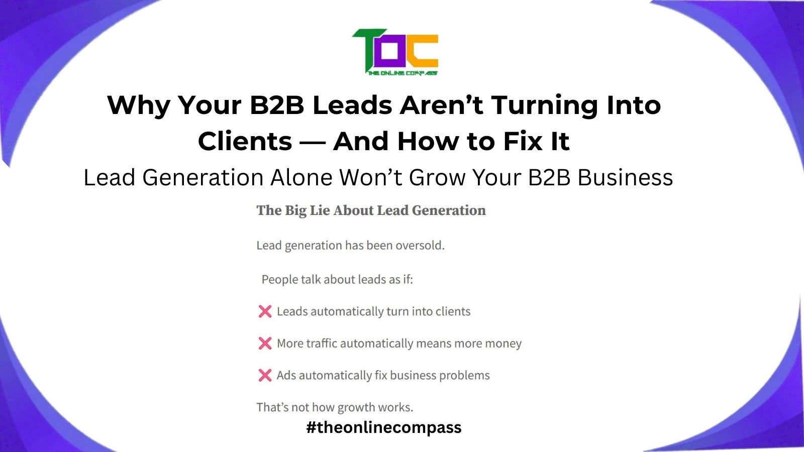 Why lead generation fails for B2B service businesses and how to fix it