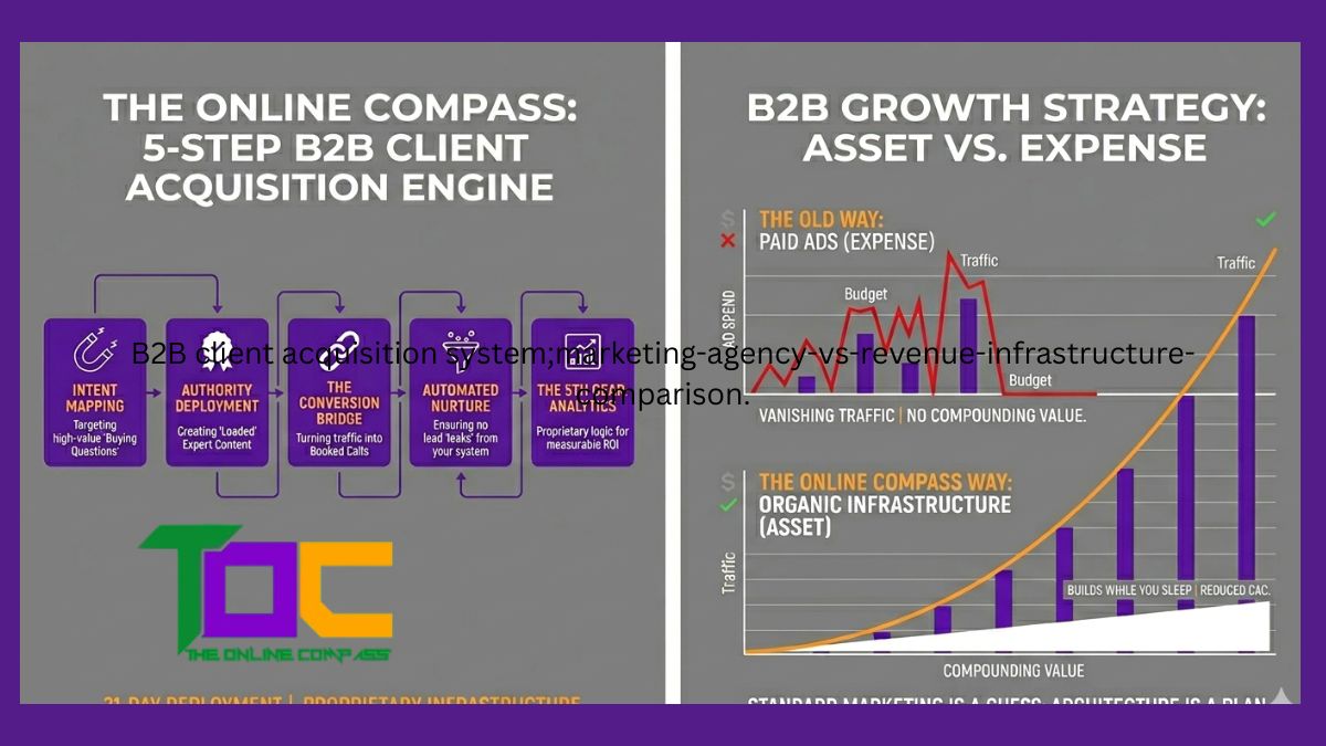 Comparison table showing the difference between traditional manual marketing services and automated revenue infrastructure assets.